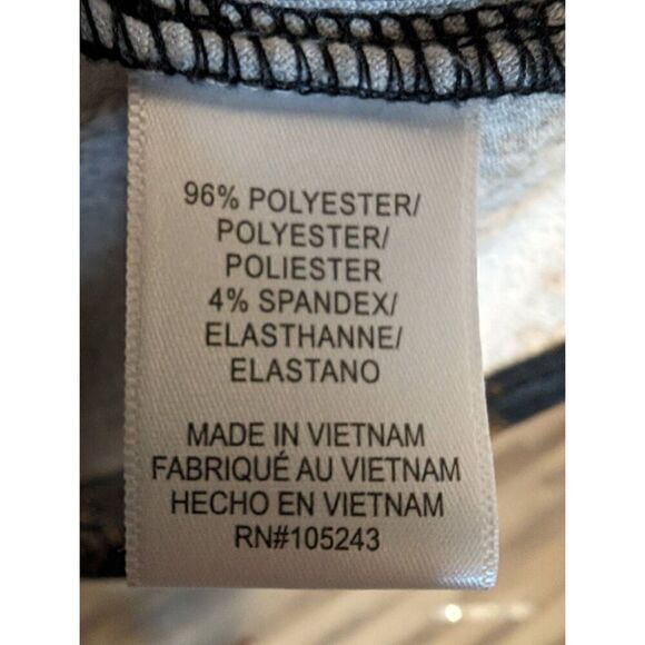 Bobeau Black and Brown Velvety Long Sleeve Scoop Neck Top Women Small - Picture 4 of 5